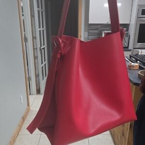 Anthropologie Vibrant Red Shoulder Bag